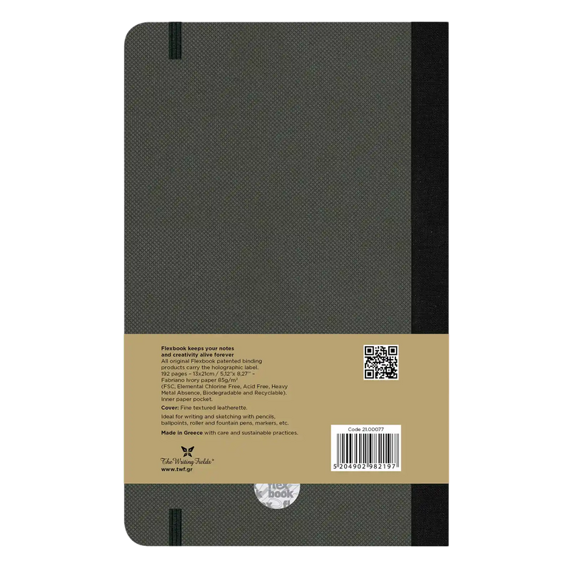 Global Notebook Adventure, off black / dotted / punktkarierten Seiten / fein strukturierter Kunstlederbezug