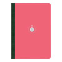 Global Smartbook Pink / ruled / linierten Seiten /  Flexbook mit Leinenrücken in grün