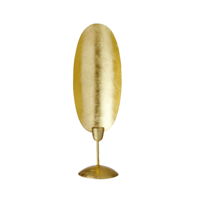 Bungalow / Golden Candlestand Light / Oval / Kerzenhalter
