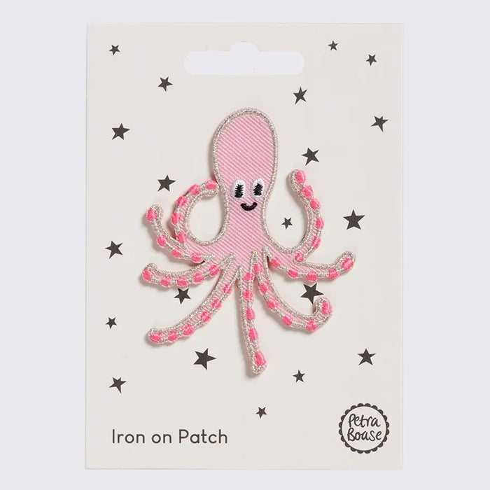 Aufbügel Patch / Pink Octopus