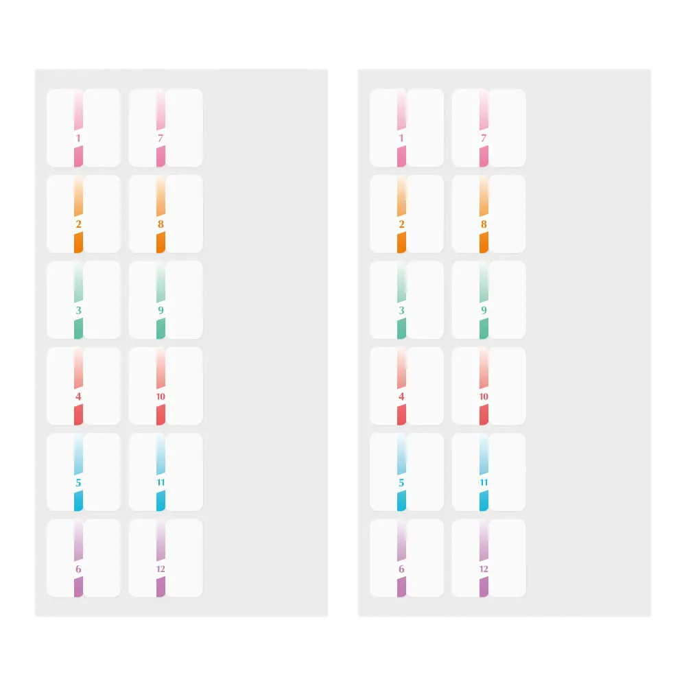 Midori / Index Label Chiratto Number Color / Index Sticker