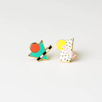 Ohrringe / 80's Vintage Earrings / Memphis Style