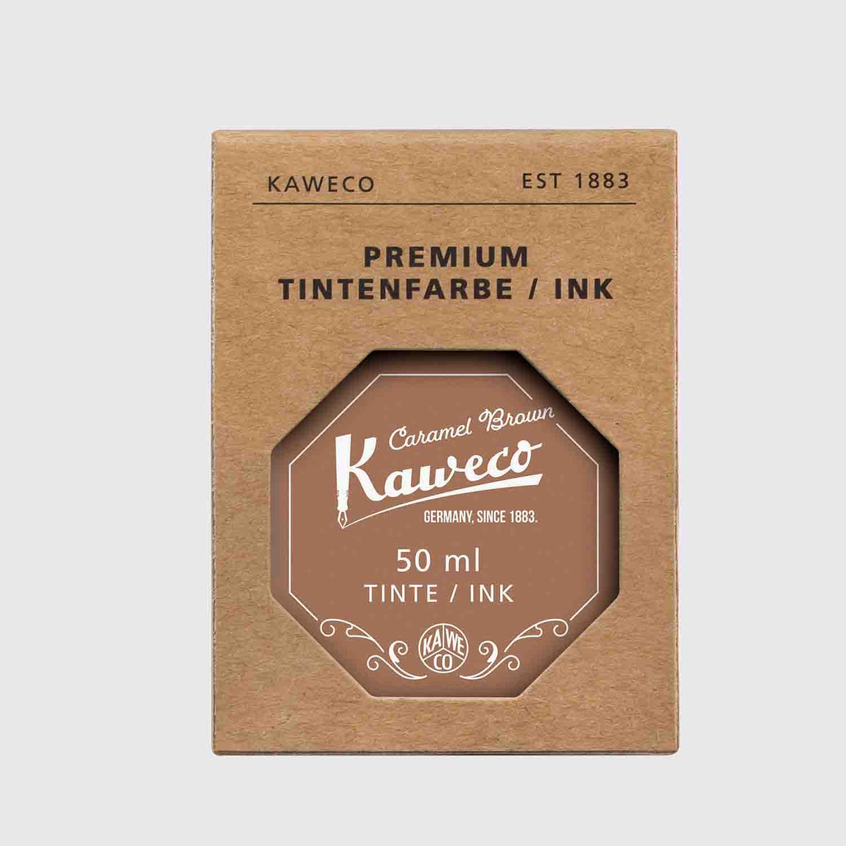 Kaweco / Tintenfarbe / Tintenglas / Caramel Brown / 50 ml