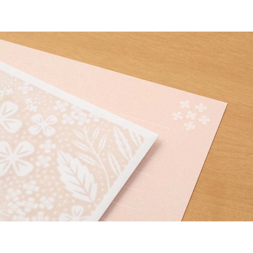Briefset / Midori/ Letterset Watermark Flower Pink