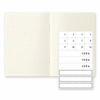 Md Notebook Light / Skizzenheft kariert / A6 / 3er Set
