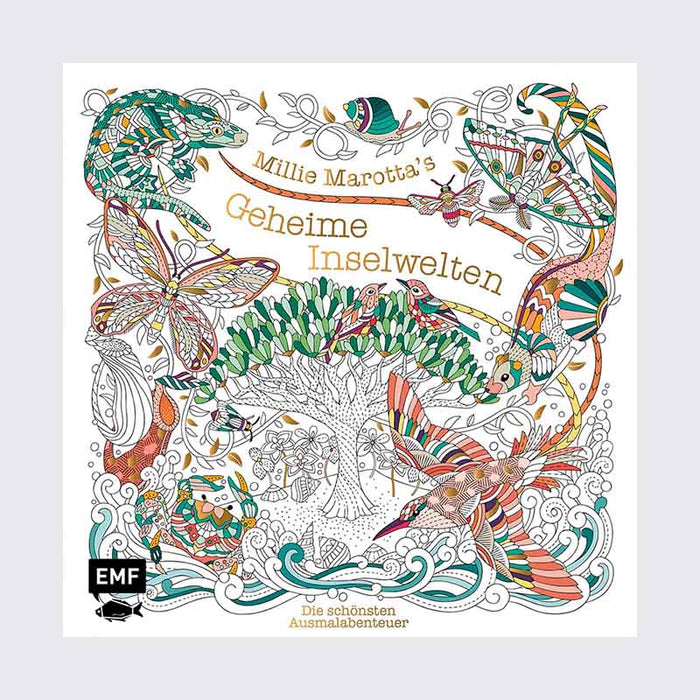 EMF / Millie Marotta’s / Geheime Inselwelten / Ausmalbuch / 25 x 25 cm / Softcover