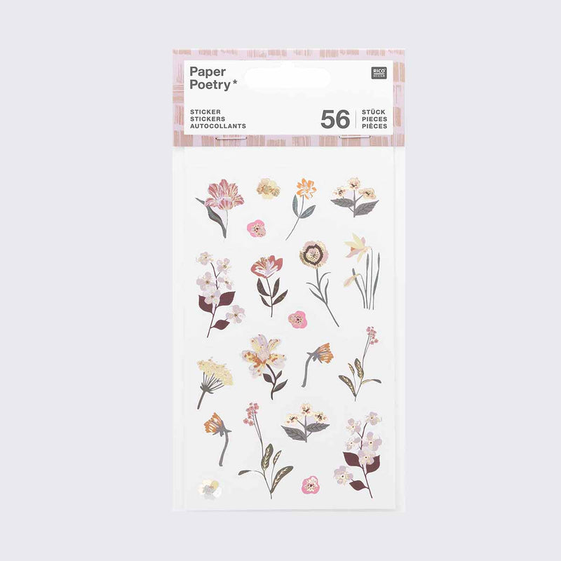 Paper Poetry / Sticker Nature Matters Mauve / 4 Blatt