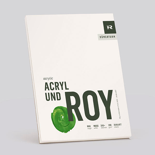 Römerturm / Acryl und Roy /  290grm² / Skizzenblock / weiß / rau