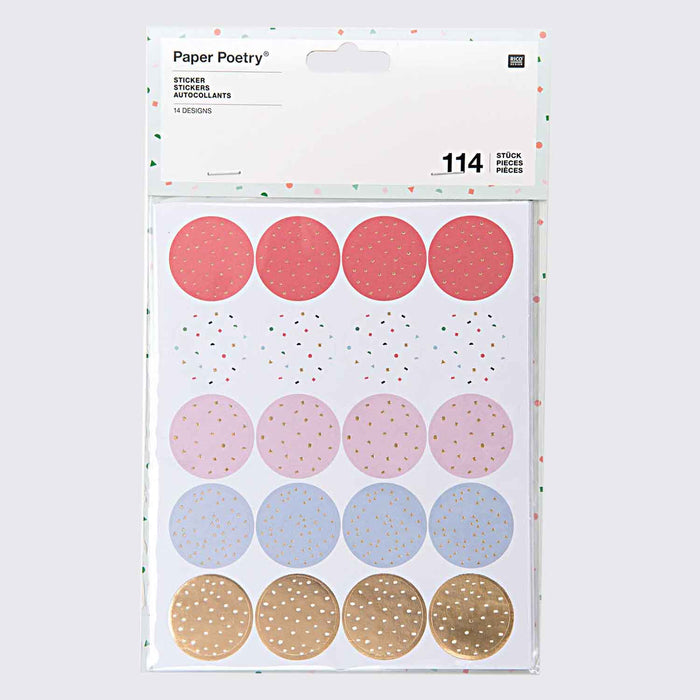 Paper Poetry / Sticker / Konfetti / 114 Stück