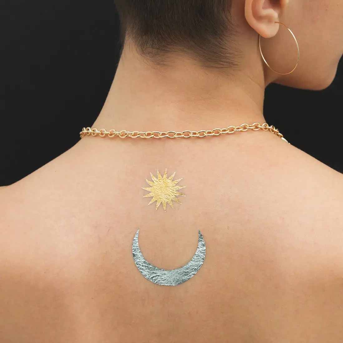 Tattoonie / Temporäre Tattoo / Sonne & Mond (2 Stück)