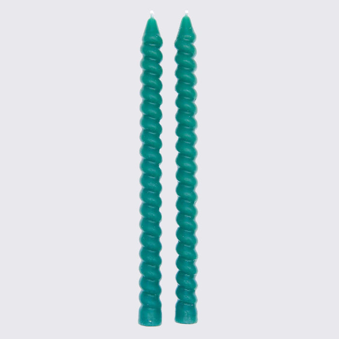 Rico Design / Spiralkerze / 2 Stueck / 1,4x18cm / Emerald