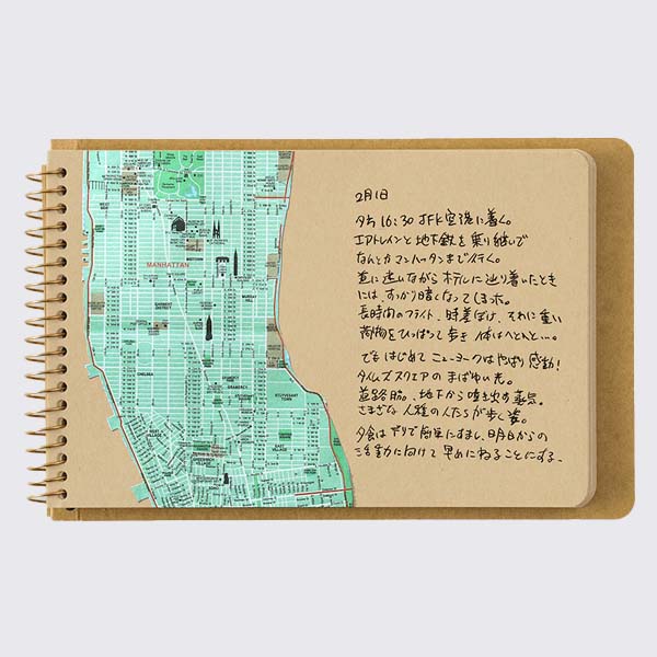 Travelers-Company / TRC / SPIRAL RING NOTEBOOK / Blank DW Kraft Paper / B6 / Querformat