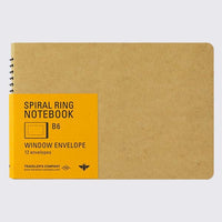 Travelers-Company / TRC / SPIRAL RING NOTEBOOK /  Window Envelop / B6 / Querformat