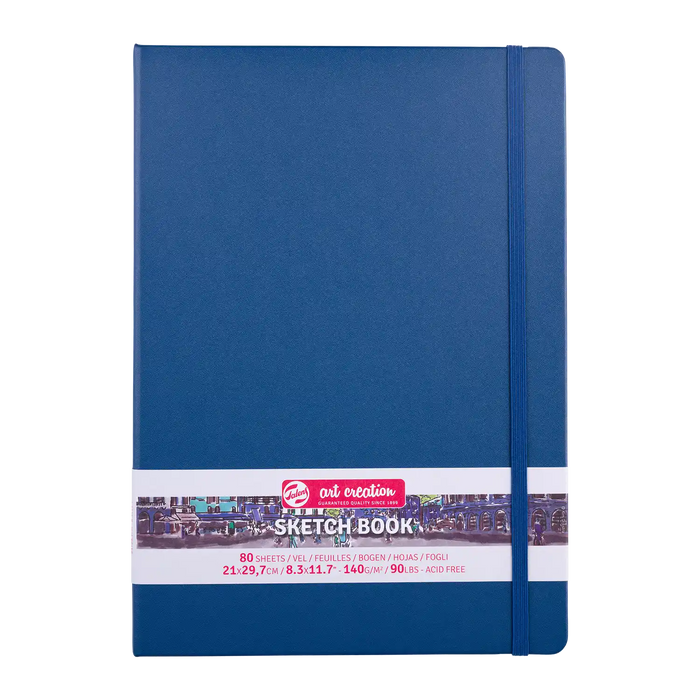 Talens Art Creation / Sketch book Navy Blue  / Blanko A4 / 140g / 80Blatt