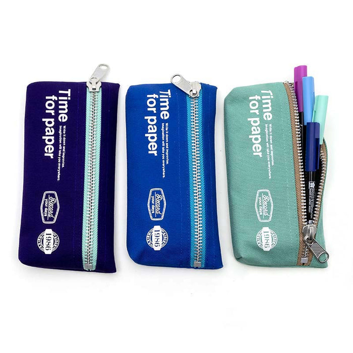 Marks / Time for paper / Pen Case / Stiftetasche / rectangular blue / vegan