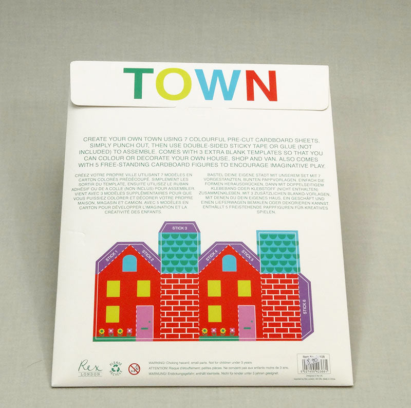 Rex London / Make Your Own Cardboard Town / Bastelset aus Pappe / zum Basteln und Spielen