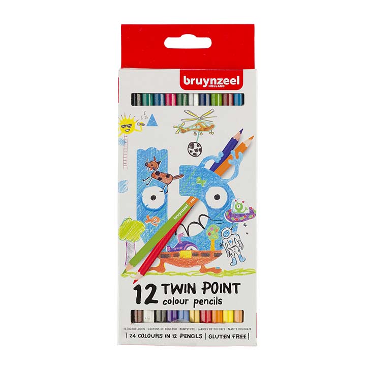 Bruynzeel, Twin Point, colour Pencils, Buntstifte Set12,  24 Farben, Produktansicht