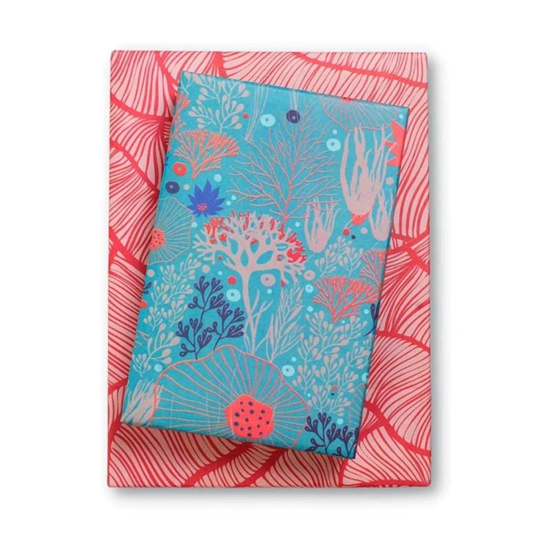 Wrappily Eco / doppelseitiges Geschenkpapier / Underwater FLora / 3 Bögen
