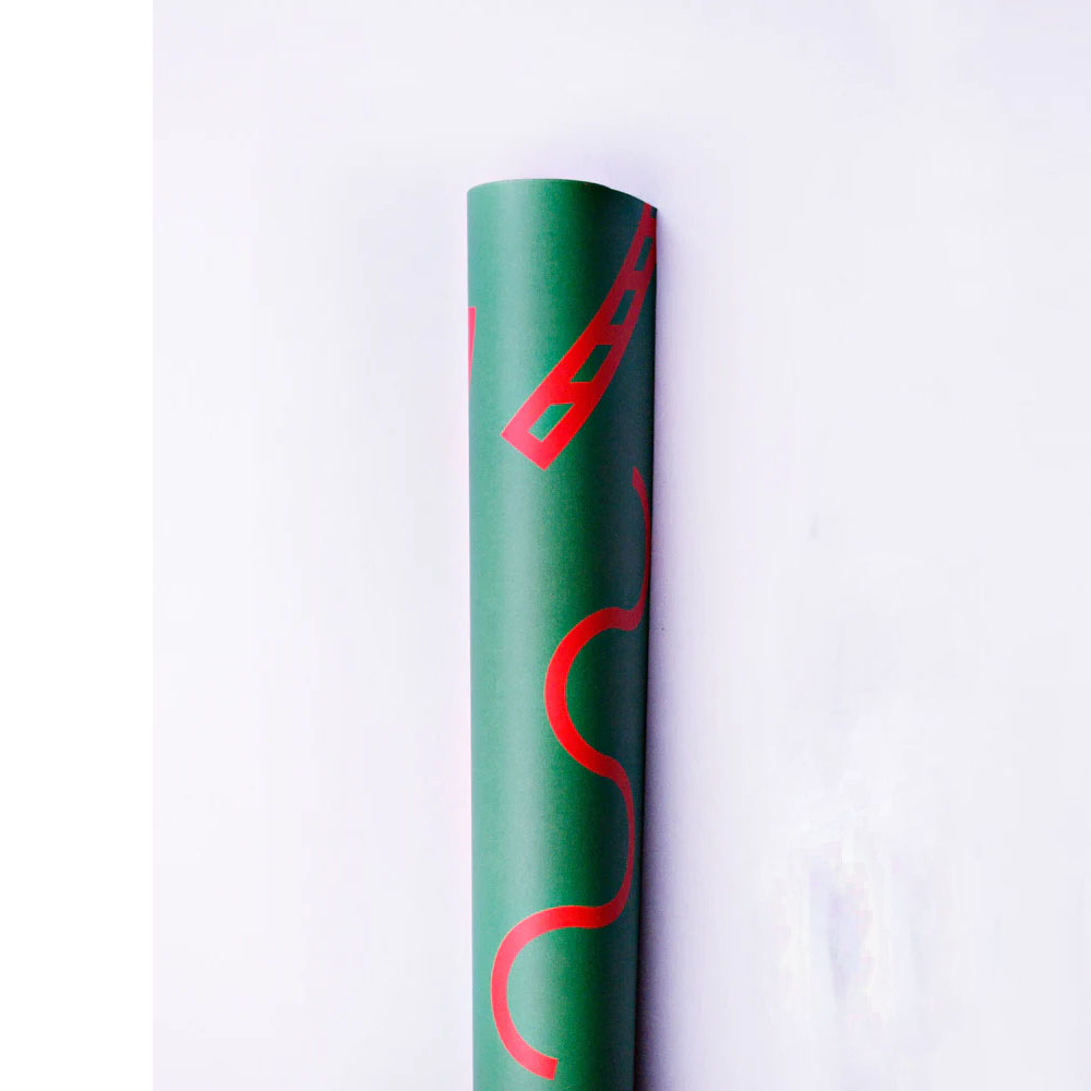 The Completist  / Christmas Memphis Shapes Wrap / Geschenkpapier
