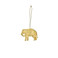 Bungalow / Golden Ornament Elephant / Christbaumschmuck