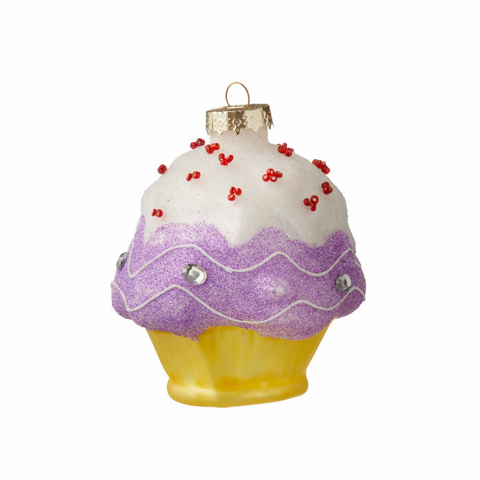 Bungalow / Xmas Ornament Cupcake / Lilac Rose / Christbaumschmuck