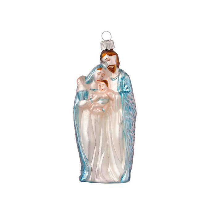 Bungalow / Xmas Ornament Holy Family / Ice Blue / Christbaumschmuck