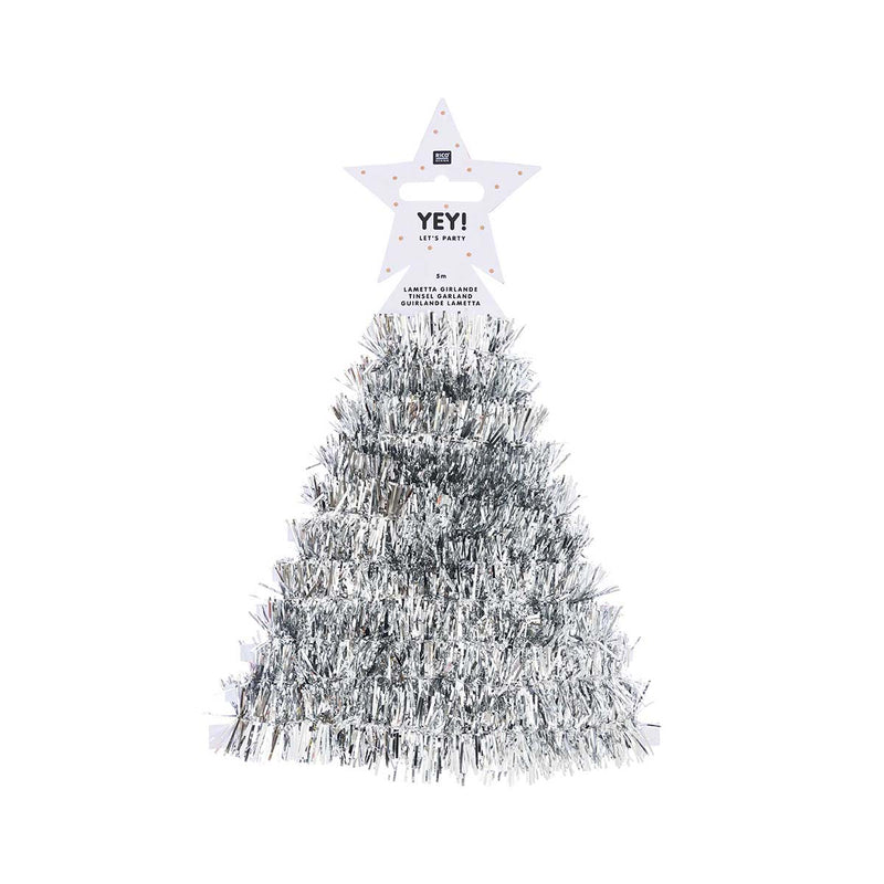 Rico Design / YEY! Let's Party / Girlande / Lametta / 5m / Silber