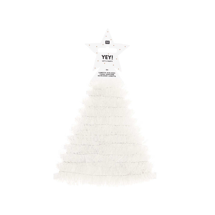 Rico Design / YEY! Let's Party / Girlande / Lametta / 5m / Weiß