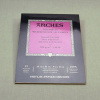 Arches Aquarelle / 300grm² / 23 x 31 cm / 14.8 x 21cm / 12 Blatt / satiniert