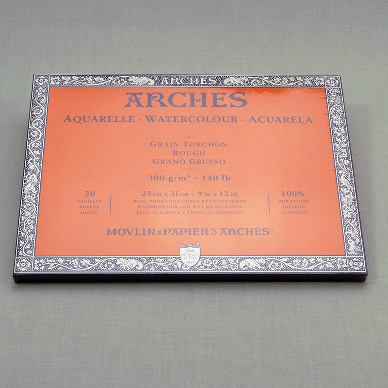 Arches Aquarelle / 300grm² / 23 x 31 cm / 20 Blatt / rau
