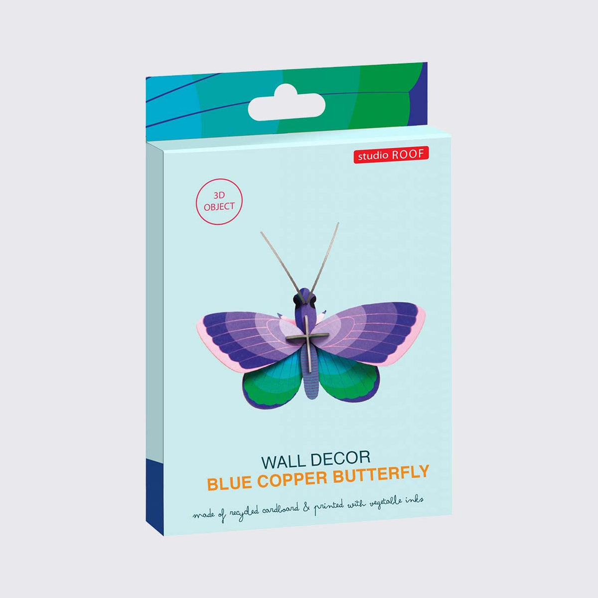 Studio Roof / Blue Copper Butterfly / 3D Objekt / Wanddekoration