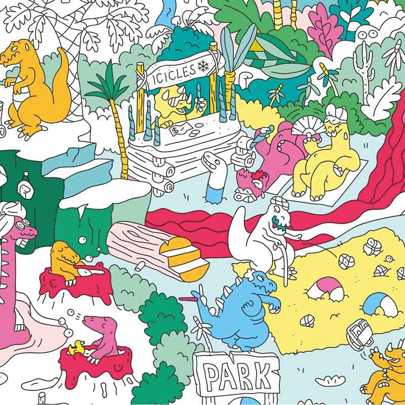 OMY / Dinos / Plakat zum ausmalen / 70x100