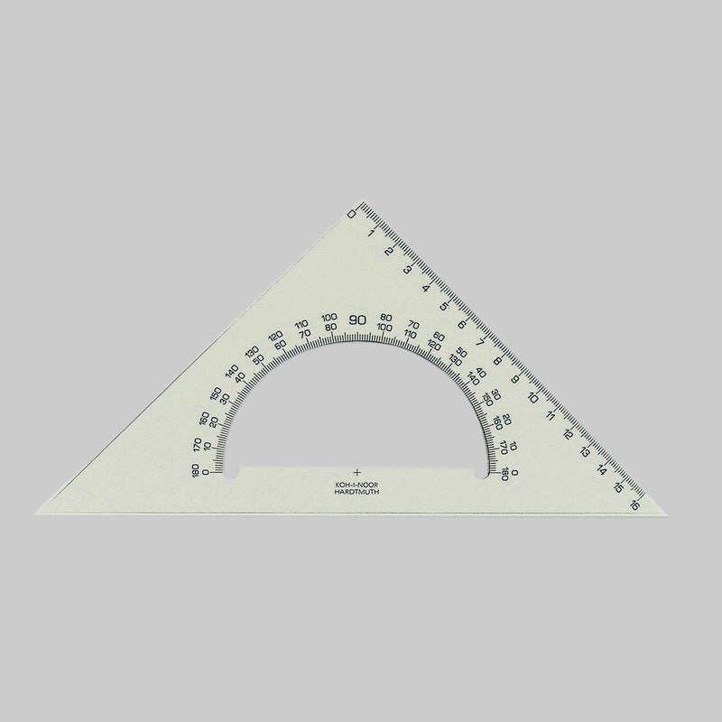 Dreieck / Plast 45° / 16 cm Lineal / 180 ° Winkelmesser / Koh-I-Noor