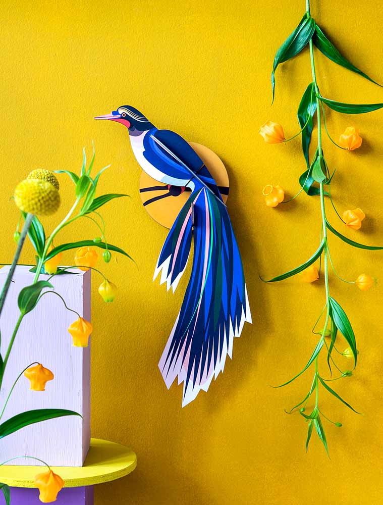 Studio Roof / Paradise Birds " Flores " / 3D Objekt / Wanddekoration