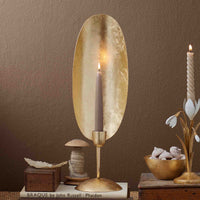 Bungalow / Golden Candlestand Light / Oval / Kerzenhalter