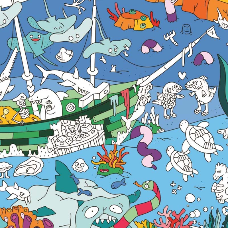 OMY / Ocean / Plakat zum ausmalen / 70x100