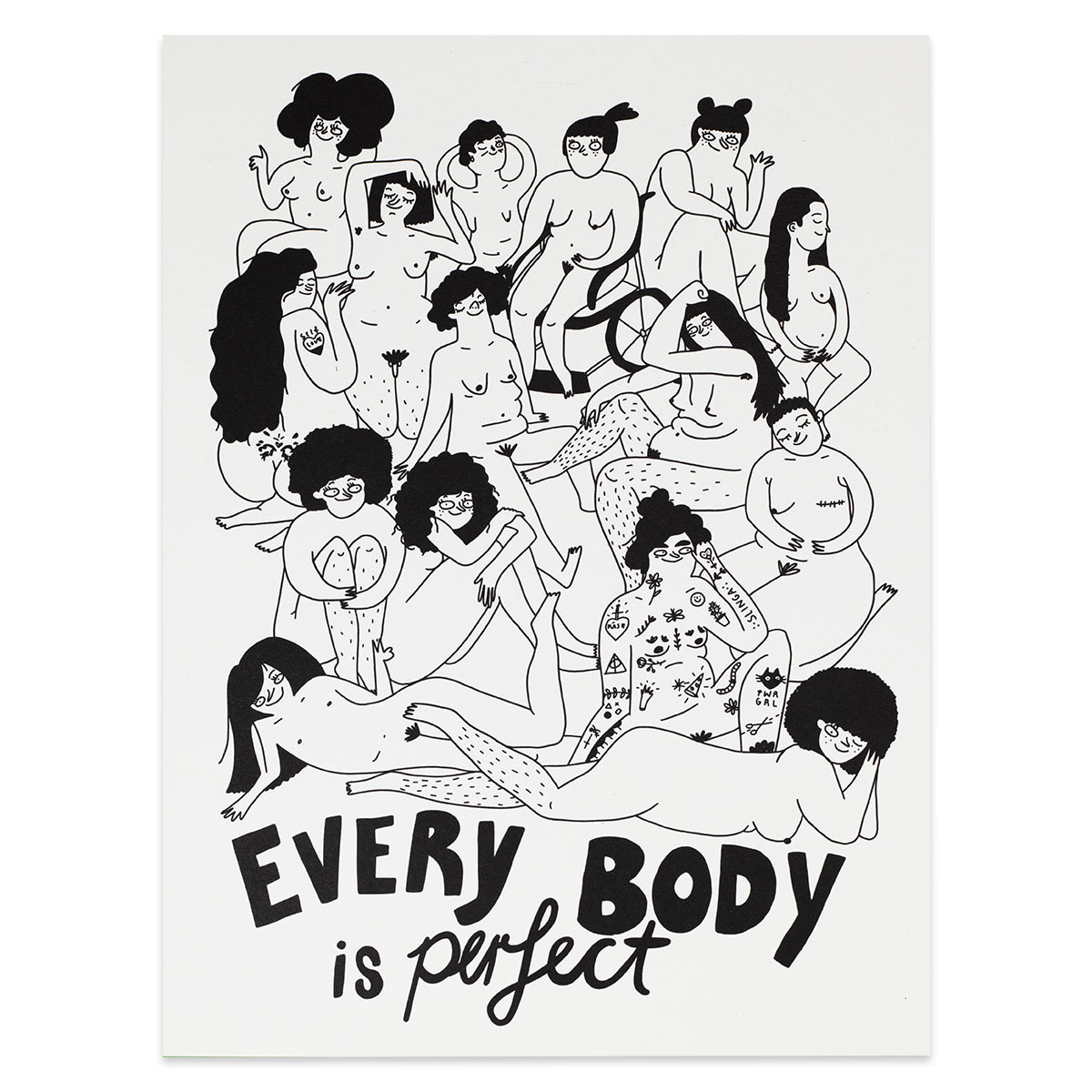 Slinga Illustration / Every body is perfect / Print / Din A4