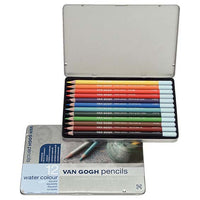 Van Gogh / Pencils / Water colour / Aquarell / Metalletui mit 12 Stiften