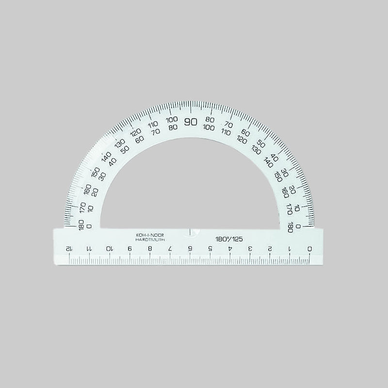Kreislineal / Winkelmesser / Plast 180° / D=12,5 cm / Koh-I-Noor