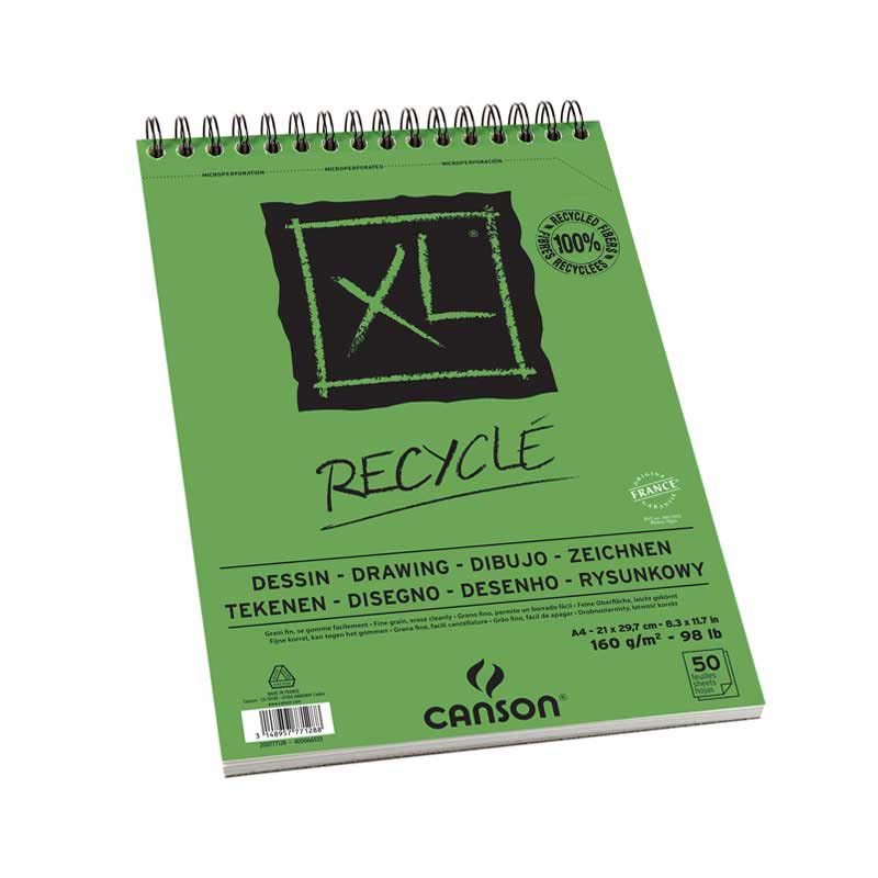 Canson® XL® Recycled, Spiralblock, 160grm², A5, A4, A3