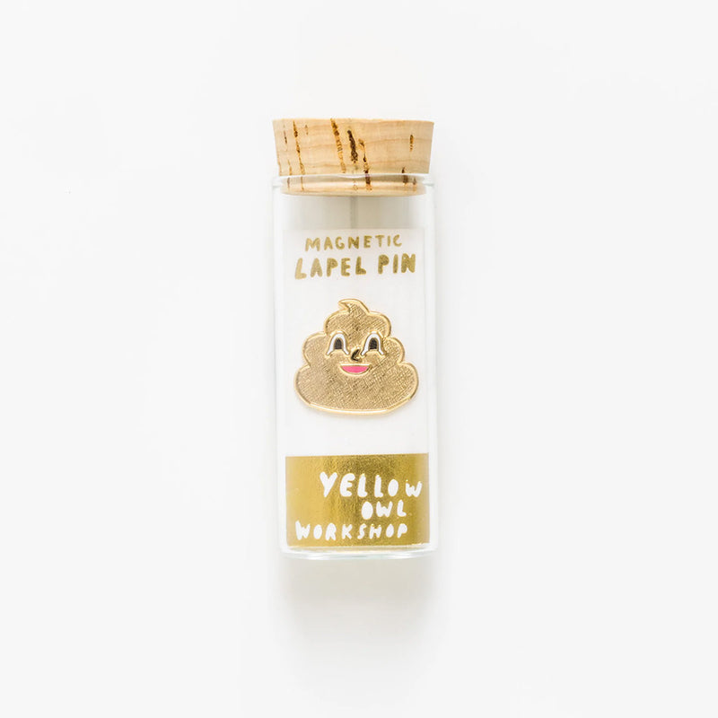 Yellow Owl Workshop / Pin / Gold Poo Emoji