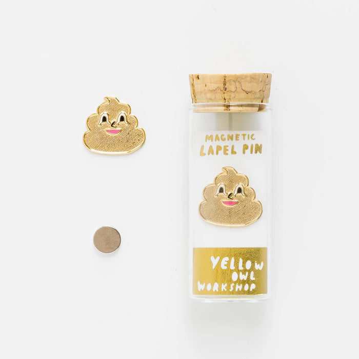 Yellow Owl Workshop / Pin / Gold Poo Emoji